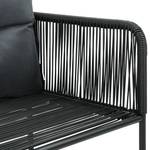 Gartenstuhl (2er Set) 44438 Schwarz - Polyrattan - 52 x 67 x 52 cm