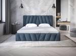 Bett mit Bettkasten LIDAMA Blau - Textil - 210 x 104 x 173 cm