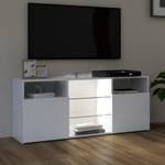 TV-Schrank mit LED-Leuchten D677 Weiß