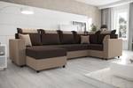 Ecksofa STARI-LONG Beige - Braun - Ecke davorstehend rechts