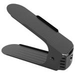 10x Schuhregal Schuhstapler Schuhständer Schwarz - Kunststoff - 10 x 10 x 25 cm