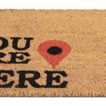 Paillasson coco «You are here» Noir - Marron - Rouge - Fibres naturelles - Matière plastique - 60 x 2 x 40 cm