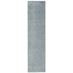 Hochflor Velours Teppich Läufer Mona Blaugrau - 100 x 400 cm