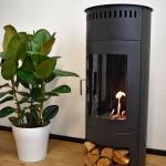 Ethanolkamin Glow Fire Bergen Ofen Schwarz - Glas - Metall - 45 x 113 x 45 cm