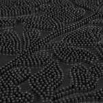 Paillasson caoutchouc design feuilles Noir - Matière plastique - 60 x 1 x 40 cm