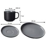 Kaffeeservice Jasper 12er Set Schwarz