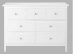 Commode basse ALBANE Blanc - Bois manufacturé - 41 x 79 x 109 cm