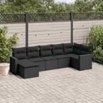 Gartensitzgruppe K1327(7-tlg) Schwarz - Massivholz - 69 x 62 x 66 cm