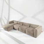 Ecksofa BUFFO 6-Sitzer Beige - Breite: 377 cm - Armlehne beidseitig montierbar - Ecke davorstehend links - Ottomane davorstehend links