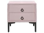 Table de chevet SEZANNE Noir - Rose foncé