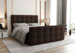 Boxspringbett MULAN 2 Braun - Breite: 145 cm