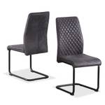 Chaise de salle à manger THEO Anthracite - Lot de 2