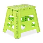 Tabouret pliable vert Vert - Blanc - Matière plastique - 37 x 30 x 29 cm