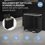 Mülleimer mit 2x 30L Behälter Schwarz