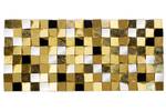 Wandbild 3D Goldene Mission Gold - Kunststoff - Holz teilmassiv - 123 x 55 x 8 cm