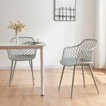 2 chaises de salle à manger Kangasniemi Gris - Matière plastique - 56 x 82 x 52 cm