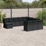 Gartensitzgruppe K3879(12-tlg) Schwarz - Massivholz - 69 x 62 x 62 cm