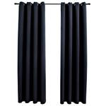 Rideau 299291 (lot de 2) Noir - Hauteur : 225 cm