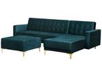 Modulsofa ABERDEEN 2-tlg Gold - Grün - Petrol - Breite: 267 cm