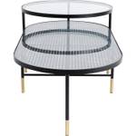 Tables basses Fence (lot de 2) Noir - Verre - 120 x 60 x 35 cm