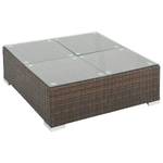 Garten-Sofagarnitur Braun - Polyrattan - 74 x 26 x 74 cm