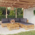 Salon de jardin 3028565-14 (lot de 6) Gris - Bois massif - Bois/Imitation - 69 x 60 x 69 cm