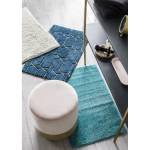 Tapis de bain 50x80cm Bleu - Textile - 50 x 2 x 80 cm