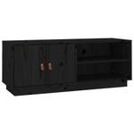 TV-Schrank D368 Schwarz - Massivholz - 34 x 40 x 105 cm