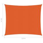 Voile solaire 3006391-2 Orange - Matière plastique - 360 x 1 x 360 cm