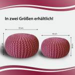 Pouf Sitzpouf Bodenkissen Puff Hocker Pink