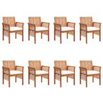 Garten-Essstuhl 299638-5 (8er Set) Weiß - Massivholz - Holzart/Dekor - 64 x 90 x 60 cm