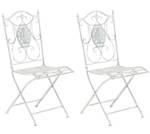 Chaises de jardin Sibell Lot de 2 Blanc