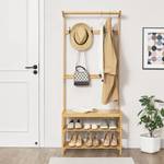 Garderobenständer Tornio Beige - Bambus - 70 x 168 x 35 cm