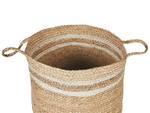 Bad-Kleinaufbewahrung ZHOB 3-tlg Beige - Blau - Naturfaser - 35 x 35 x 35 cm