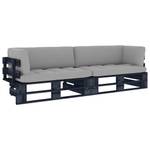 Palettensofa 3016503-5 (2-teilig) Schwarz - Grau