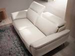 2-Sitzer-Sofa aus grauem Leder Grau - Echtleder - Textil - 191 x 102 x 107 cm