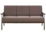 3-Sitzer Sofa ASNES Braun - Eiche Dunkel