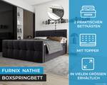 Boxspringbett NATHIE 160x200 Monolith 97 Schwarz