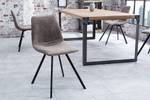 Stuhl AMSTERDAM CHAIR Grau - Taupe - Stahl - Textil