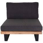 Lounge-Sessel H54 Schwarz - Braun - Grau