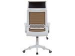 Chaise de bureau LEADER Marron - Blanc - Textile