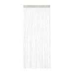 Fadenvorhang Glitzer weiß Weiß - Textil - 90 x 245 x 1 cm