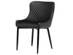 Chaise de salle à manger SOLANO Noir - Cuir synthétique