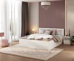 Doppelbett Schlafzimmer Ampo Bett Weiß - Breite: 120 cm