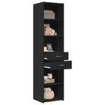 Highboard DE2740 Schwarz - Holzwerkstoff - 43 x 185 x 45 cm