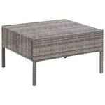 Garten-Lounge-Set Grau - Metall - Polyrattan - 60 x 35 x 60 cm