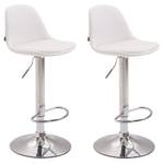 Tabouret de bar Kiel Lot de 2 Blanc