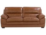 3-Sitzer Sofa HORTEN Braun - Echtleder - 200 x 89 x 85 cm