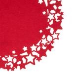 Platzmatte aus Filz, Ø 38 cm Rot - Textil - 38 x 1 x 38 cm