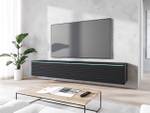 TV-Lowboard D180 MDF mit LED Beleuchtung Anthrazit